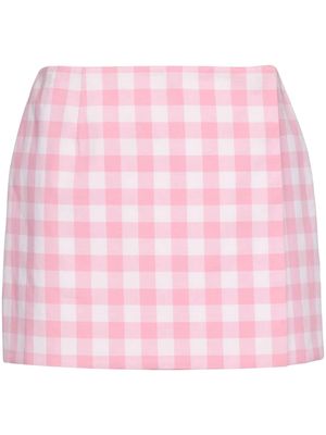 Prada gingham wrap mini skirt - Pink