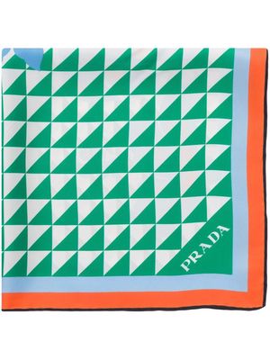 Prada graphic-print scarf - Green