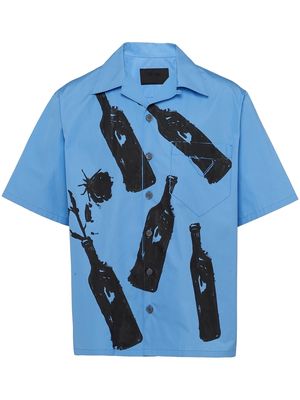 Prada graphic-print short-sleeved shirt - Blue