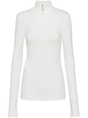 Prada half-zip jersey top - White