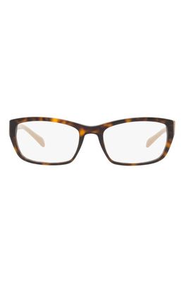 Prada Heritage 55mm Rectangular Optical Glasses in Tortoise