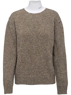 Prada high-neck knitted jumper - Neutrals