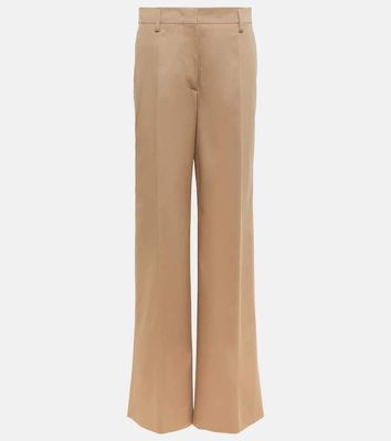 Prada High-rise cotton-blend pants