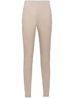 Prada high-waist skinny-cut trousers - Neutrals