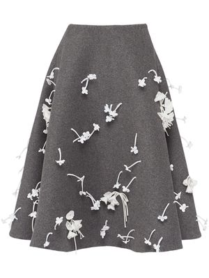 Prada high-waisted A-line skirt - Grey