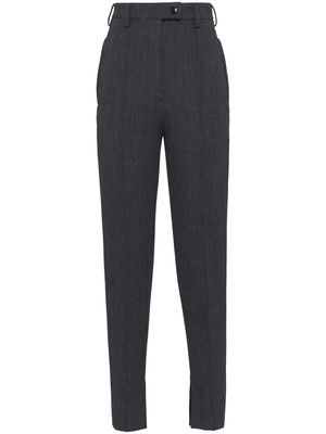 Prada high-waisted tapered trousers - Grey
