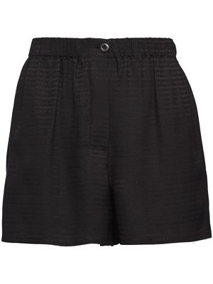 Prada jacquard crêpe-de-Chine shorts - Black