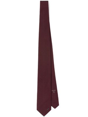 Prada jacquard silk tie - Red