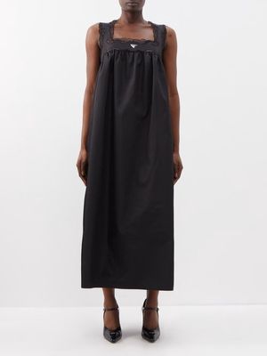 Prada - Lace-insert Re-nylon Dress - Womens - Black