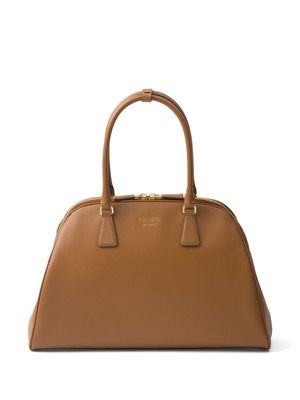 Prada large Saffiano-leather tote bag - Brown