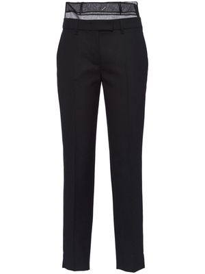 Prada layered tailored trousers - Black
