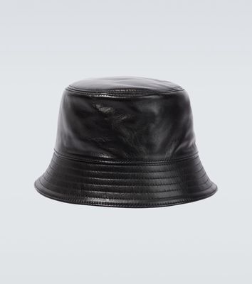 Prada Leather bucket hat