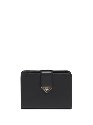 Prada leather logo-detail wallet - Black