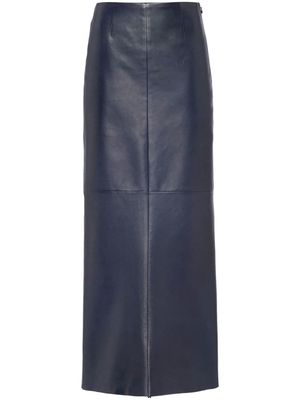 Prada leather maxi skirt - Blue
