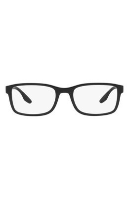 Prada Linea Rossa 55mm Pillow Optical Glasses in Black