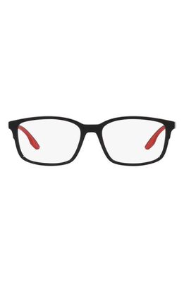 Prada Linea Rossa 56mm Pillow Optical Glasses in Black