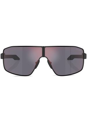 Prada Linea Rossa gradient-lenses shield-frame sunglasses - Black