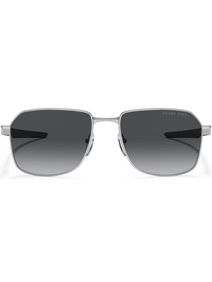 Prada Linea Rossa logo-print tinted sunglasses - Silver