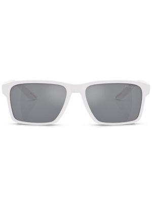Prada Linea Rossa rectangle-frame sunglasses - White