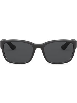 Prada Linea Rossa rectangular-frame sunglasses - Black