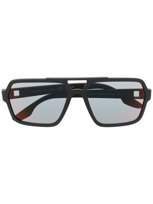 Prada Linea Rossa tinted navigator sunglasses - Black