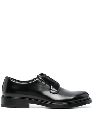 Prada logo-debossed leather oxford shoes - Black