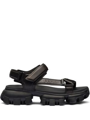 Prada logo-embossed chunky sandals - Black