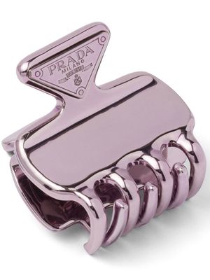Prada logo-engraved hair clip - Pink