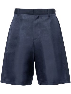 Prada logo-patch bermuda shorts - Blue