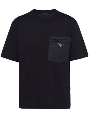 Prada logo-patch short-sleeve T-shirt - Black