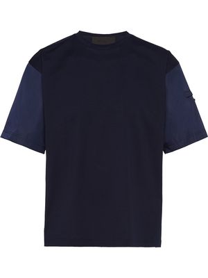 Prada logo-plaque short-sleeve T-shirt - Blue