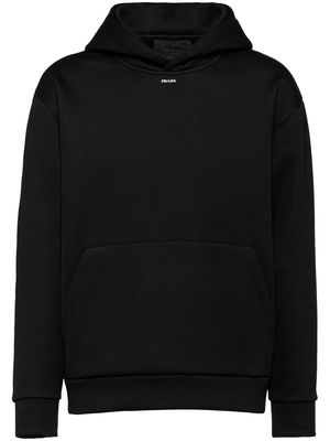 Prada logo-print cotton hoodie - Black