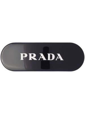 Prada logo-print hair clip - Black