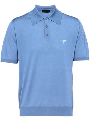 Prada logo-print polo shirt - Blue