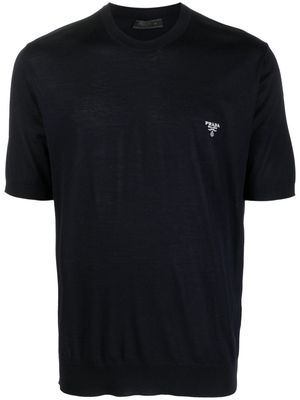 Prada logo-print short-sleeve T-shirt - Blue