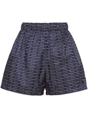 Prada logo-print shorts - Blue
