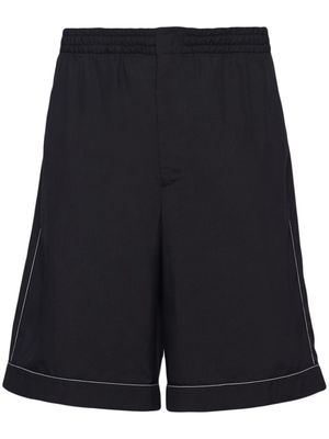 Prada logo-print silk bermuda shorts - Black