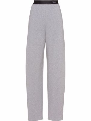 Prada logo-waistband track pants - Grey
