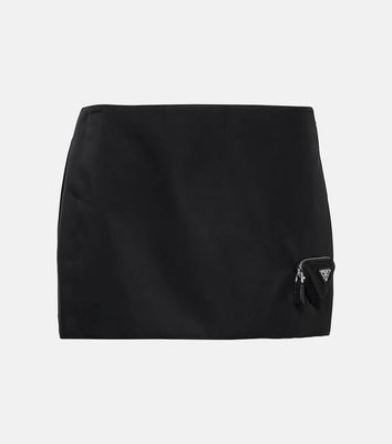 Prada Low-rise nylon miniskirt
