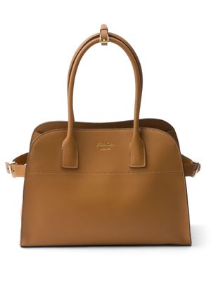 Prada medium leather tote bag - Brown