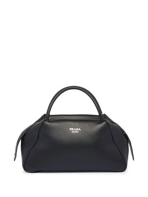 Prada medium logo-embellished tote bag - Black