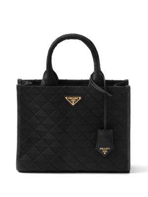 Prada medium triangle-logo tote bag - Black