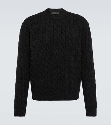 Prada Metallic knit wool-blend sweater