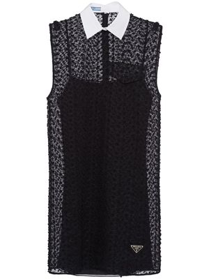 Prada Mini-dress with shirt collar - Black