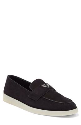 Prada Moc Toe Loafer in Nero