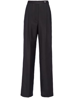 Prada mohair-blend trousers - Black