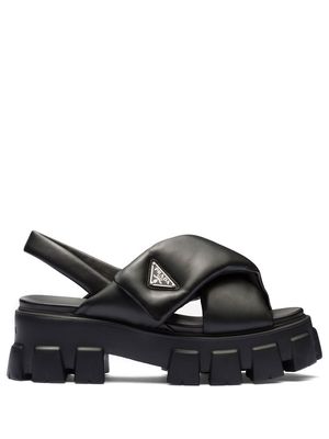 Prada Monolith 55mm nappa leather sandals - Black