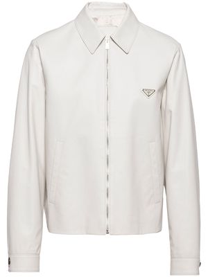 Prada Nappa leather blouson jacket - White
