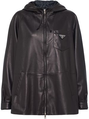 Prada oversized hooded jacket - Black