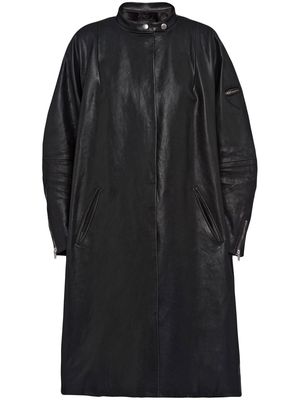 Prada oversized leather coat - Black